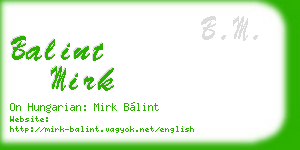 balint mirk business card