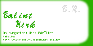 balint mirk business card